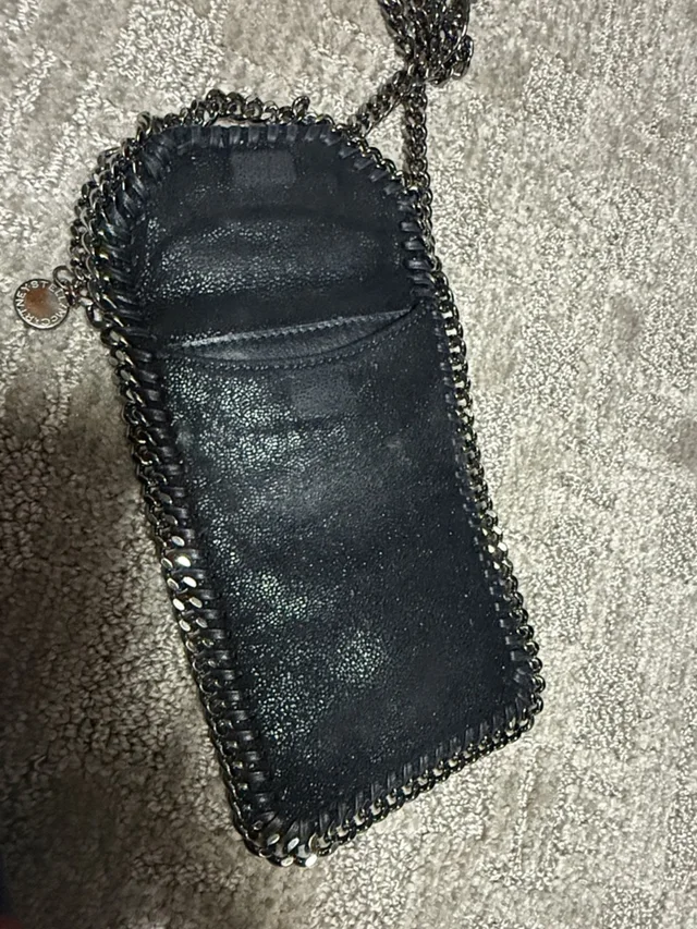 Stella McCartney Black Chain Crossbody Bag in black|gray Leather from Poshmark, photo 4 of 8