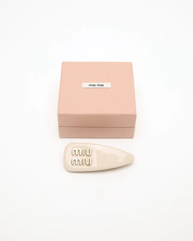 Miu Miu Logo Hair Clip from A Retro Tale, photo 2 of 4