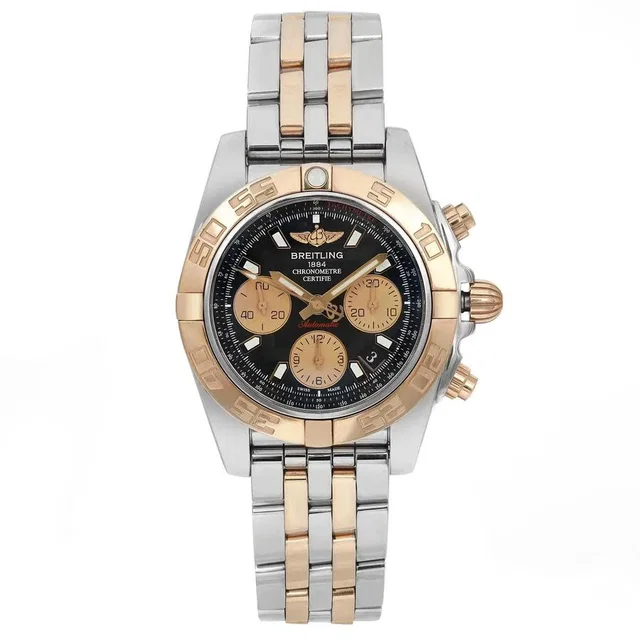 Breitling Chronomat Chronograph Automatic Chronometer Black Dial Mens Watch CB014012/BA53-378C in black|gold|pink|gray from Jomashop.com
