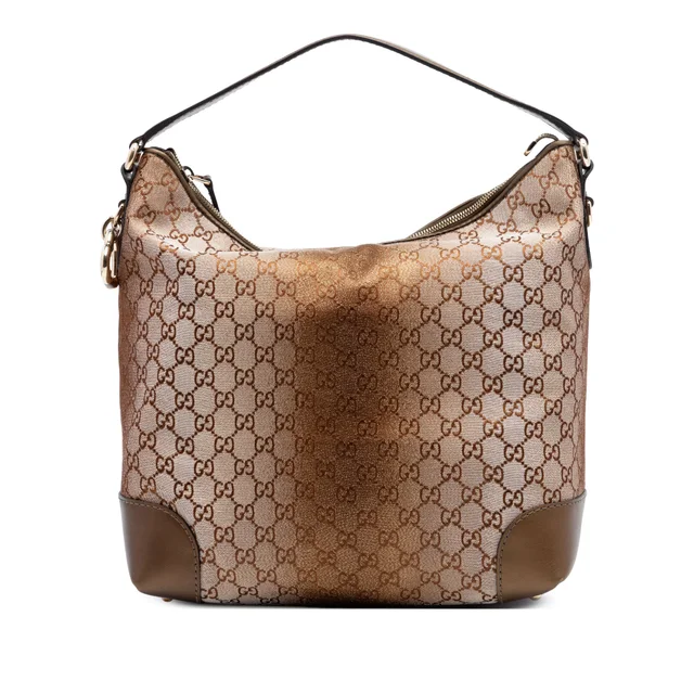 Gold Gucci GG Lurex Heart Bit Shoulder Bag in Gold Canvas from Designer Revival