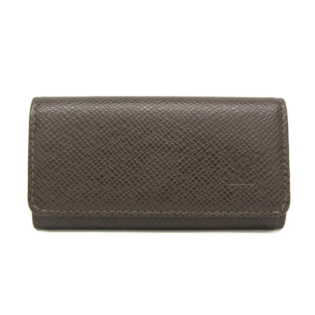 Louis Vuitton Taiga Key Holder 4 M30528 Men,Women Taiga Leather Key Case Brown,Grizzly in Brown/Grizzly Taiga leather from Elady