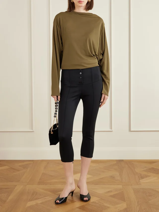 JACQUEMUS Le Pantalon Arlesien crepe skinny capri pants in Black, photo 2 of 2 from NET-A-PORTER (Canada)