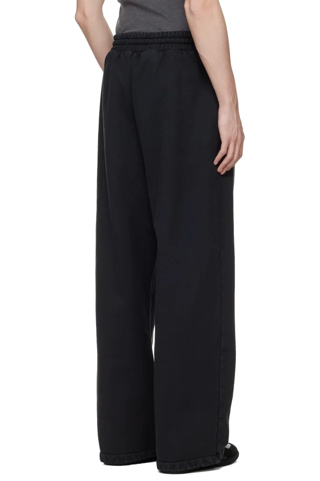 Fear of God Black Sunfaded Wide Leg Sweatpants, photo 3 of 4 from SSENSE