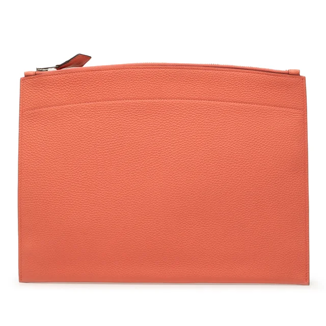 Orange Hermès Medium Togo Bazar Pouch Clutch Bag in Orange Togo leather from Designer Revival, photo 1 of 1