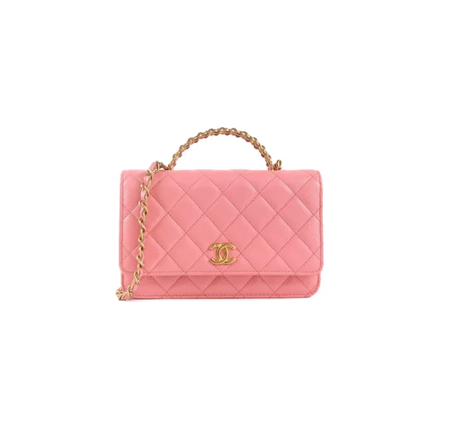 Chanel Caviar Wallet on Chain in Pink Caviar leather from The Purse Affair