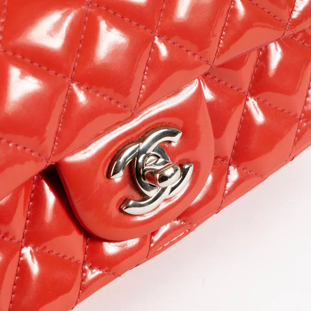Chanel Red Patent Extra Mini Classic Flap Bag in Red Patent leather from Labellov, photo 8 of 9