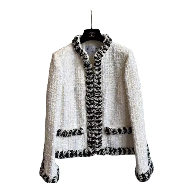 Chanel 20B White Tweed Jacket #36 in White Tweed from Luxury Promise