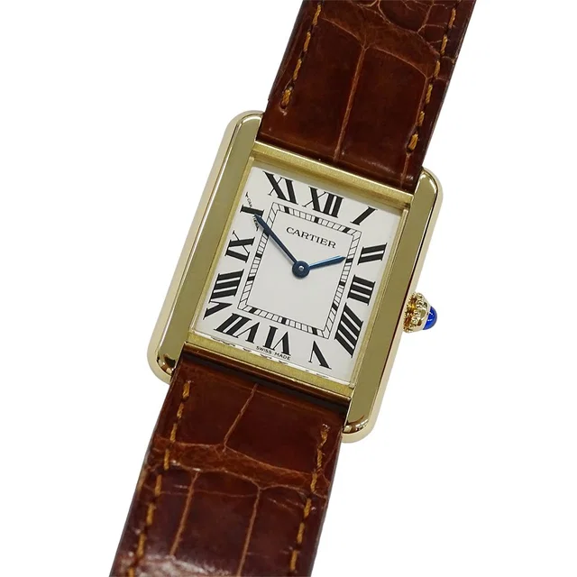 Cartier Watch Tank Solo SM Quartz Leather Square in Leather from The Reluxe