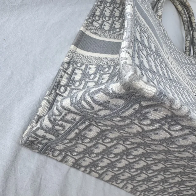Dior Large Book Tote in embroidery canvas, oblique canvas from Reowned, photo 15 of 25
