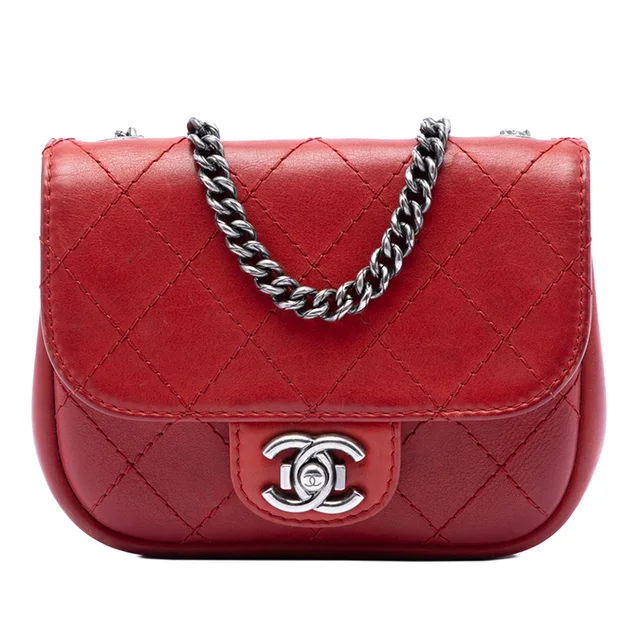 Red Chanel Paris Dallas Goatskin Wild Stitch Flap Crossbody Bag in Red Goatskin from Designer Revival, photo 1 of 1