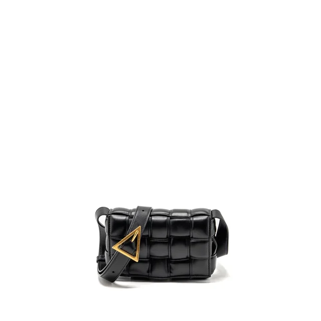 Bottega Veneta Small Padded Cassette Bag Lambskin Black GHW in Black Lambskin from EMIER