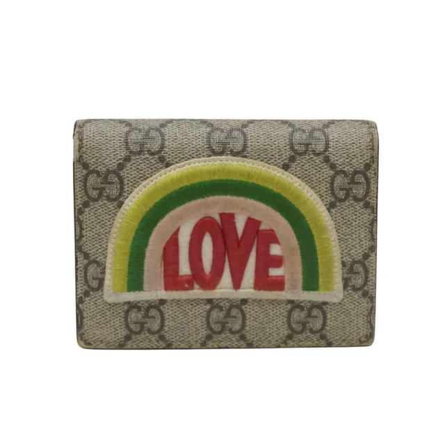Gucci Half Wallet GG Supreme Bifold Leather in Leather from The Reluxe