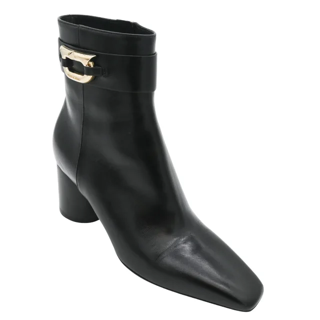 Ferragamo Gancini Leather Ankle Boots in Leather from Clotheshorse Anonymous