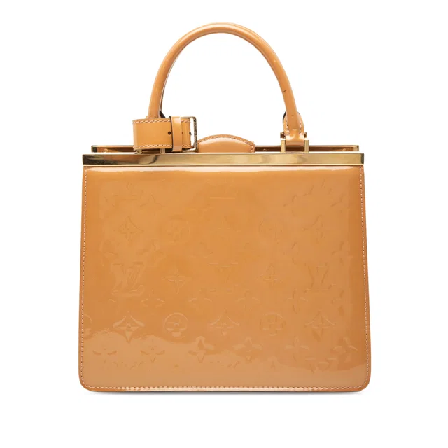 Brown Louis Vuitton Monogram Vernis Deesse PM Handbag in Brown Leather from Designer Revival