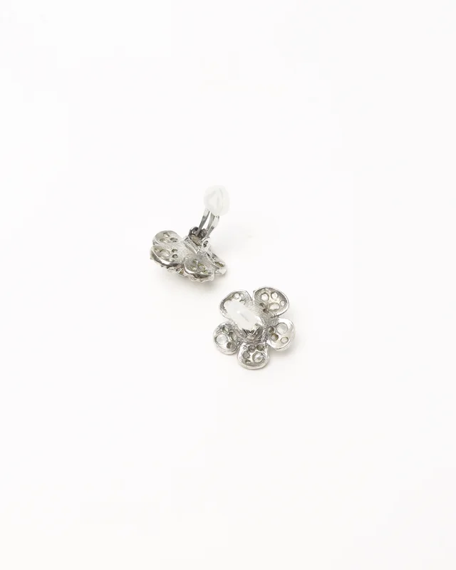 Chanel Coco Mark Rhinestone Clip-on Earrings from A Retro Tale, photo 3 of 4