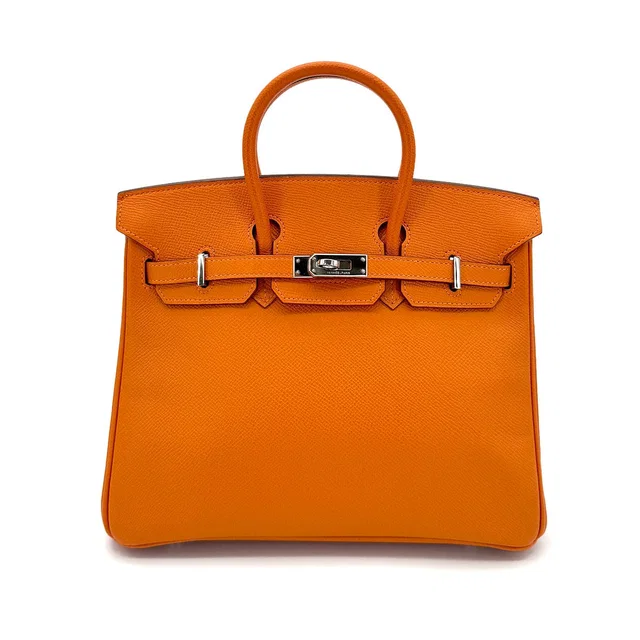 Hermès Birkin 25 Orange Epsom Hand Bag □ML PHW 90306311 in Orange Epsom leather from Luxury Promise
