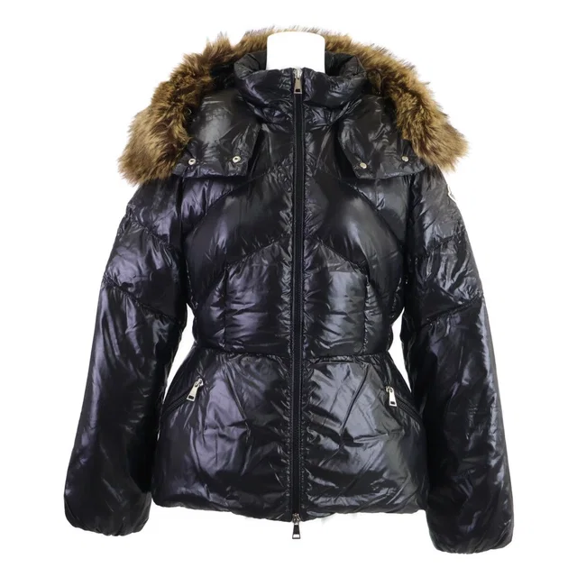 Moncler Laitue Faux Fur Hooded Down Jacket in Nylon from The Reluxe