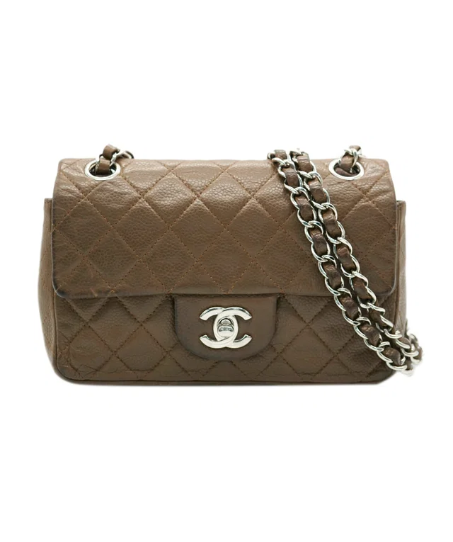 Chanel Brown Caviar Mini Rectangle Crossbody in Brown Caviar leather from Luxury Promise