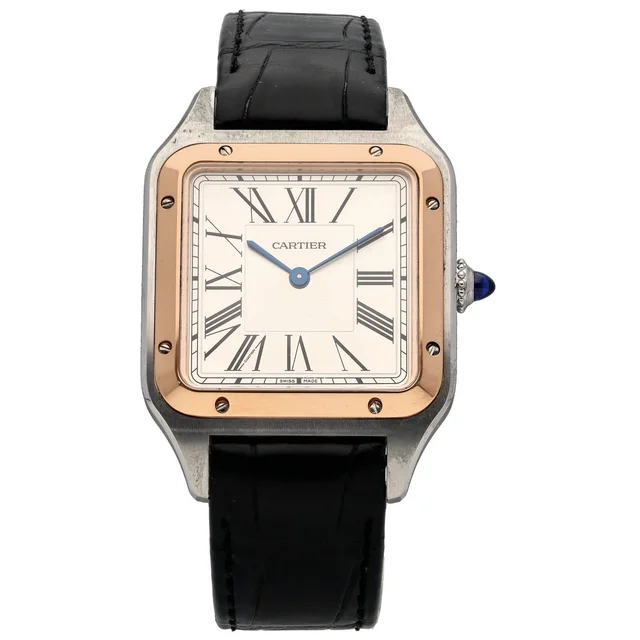 Cartier Santos Dumont W2SA0011 31.4mm Bi-Colour Watch in Leather from H&T