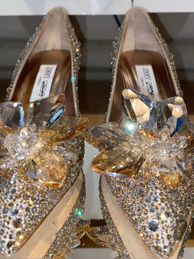 Jimmy Choo shoes in gold Suede from Poshmark