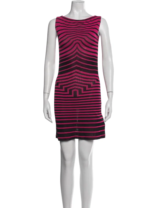 Alexander McQueen Vintage Mini Dress in black|pink from The RealReal