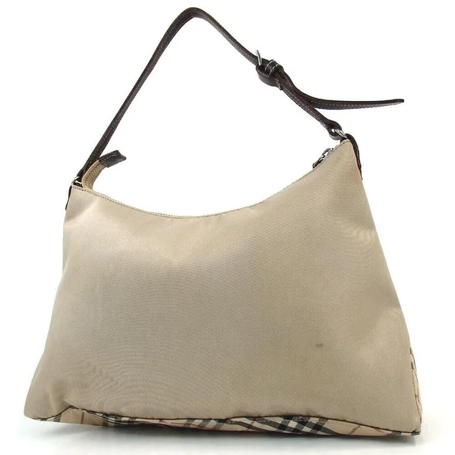 Burberry Beige Nova Check Hobo in Beige Canvas from Bagriculture
