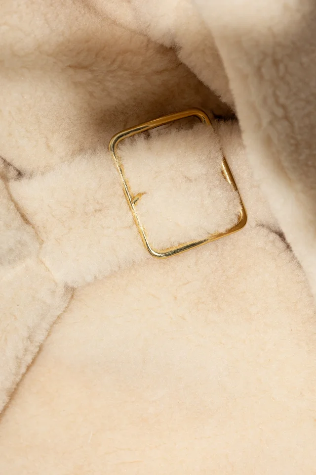 DARKPARK Cindy Wrap Shearling Coat, photo 5 of 5 from SENSER