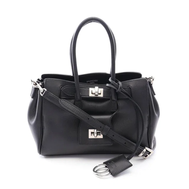 Balenciaga BEL AIR Leather 2way Handbag in Leather from LuxUness