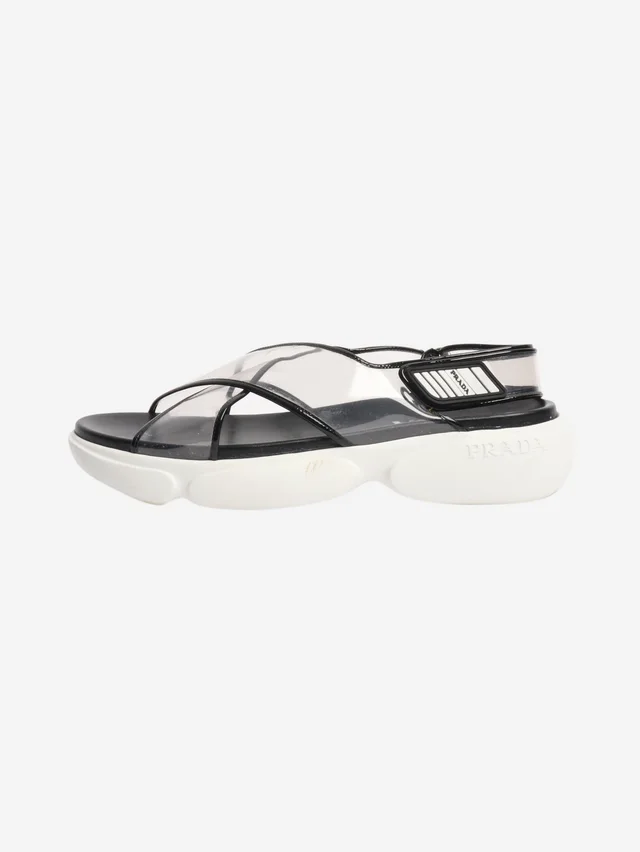 Prada Black Cloudbust sandals - size EU 38.5 in Black from Sign of the Times