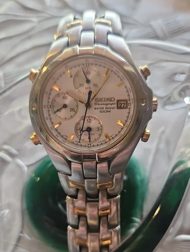 Seiko Two-Tone Silver And Gold Chronograph Watch in silver|gold|gray from Poshmark