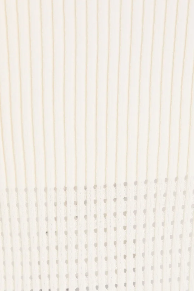 Joseph Pointelle-Trimmed Ribbed-Knit Skirt, photo 4 of 4 from THE OUTNET