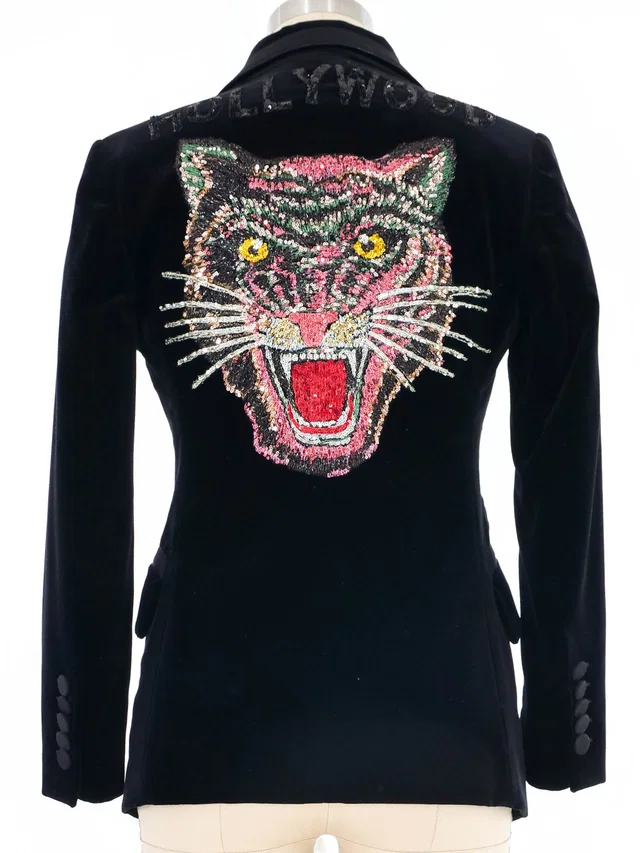 Gucci Hollywood Velvet Tuxedo Jacket in Velvet from Arcade Vintage