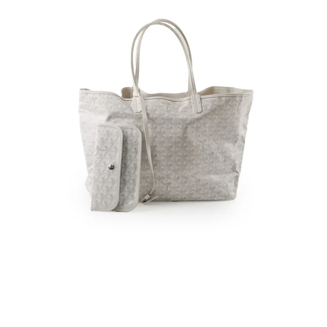 Goyard St Louis Tote PM White in White Canvas from The Purse Affair