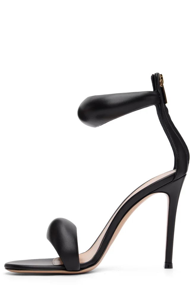 Gianvito Rossi Black Bijoux Heeled Sandals, photo 3 of 5 from SSENSE
