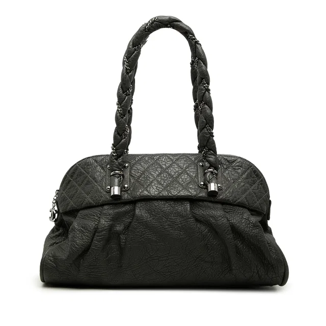 Black Chanel Calfskin Lady Braid Shoulder Bag in Black Calfskin from Designer Revival