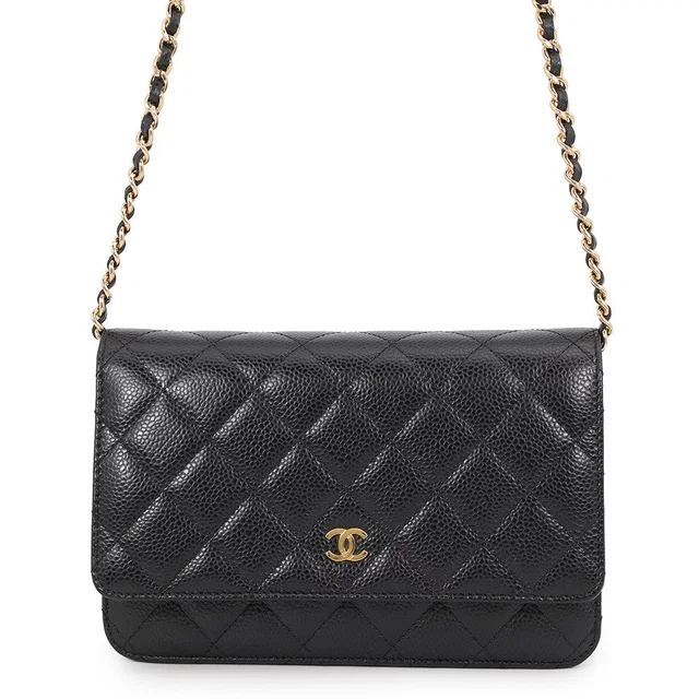 Chanel Matelasse Classic Chain Wallet BlackAP0250 Caviar Leather in Caviar leather from GALLERY RARE