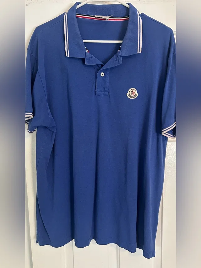 Moncler Vintage Royal Blue Men’s Short Sleeve Polo in blue from Poshmark