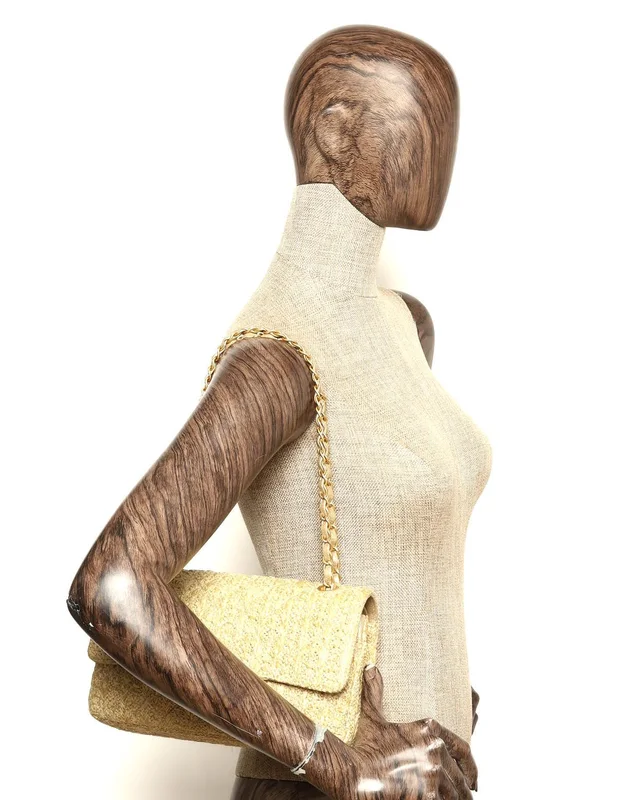 Chanel Paris-Athens Classic Raffia Medium Double Flap Bag in Raffia from A Retro Tale, photo 11 of 11