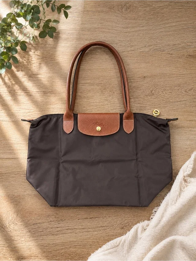 Longchamp Le Pliage Original Medium Tote Bag in brown|gold|red Canvas from Poshmark