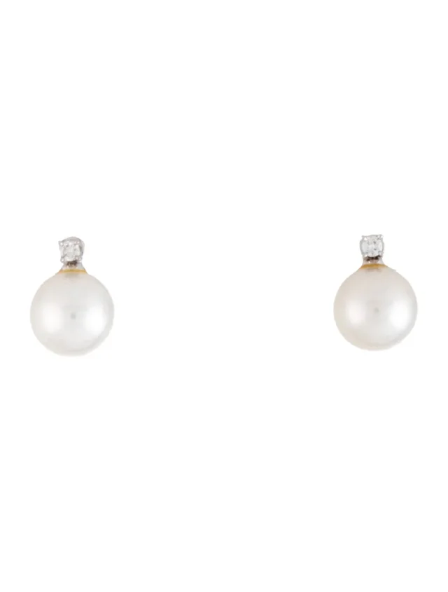 Tasaki 18K Pearl & Diamond Convertible Earrings in multicolor from The RealReal