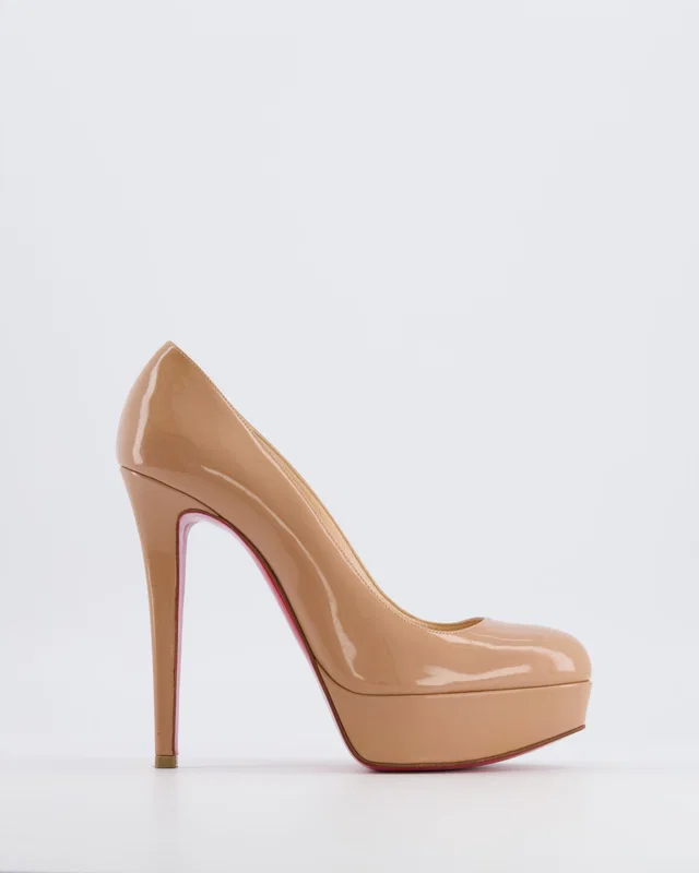 Christian Louboutin Nude Patent Leather Bianca 140 Platform Pumps Size EU 38.5 in Patent leather from Sellier