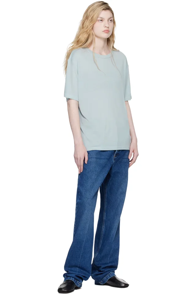Studio Nicholson Blue Rond T-shirt, photo 4 of 4 from SSENSE