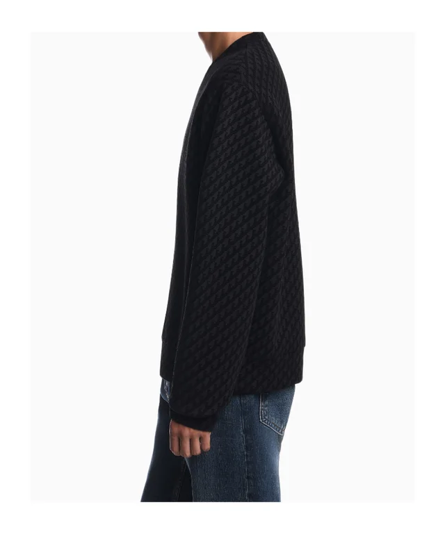 Emporio Armani monogram-pattern crew-neck sweater, photo 5 of 6 from SENSER