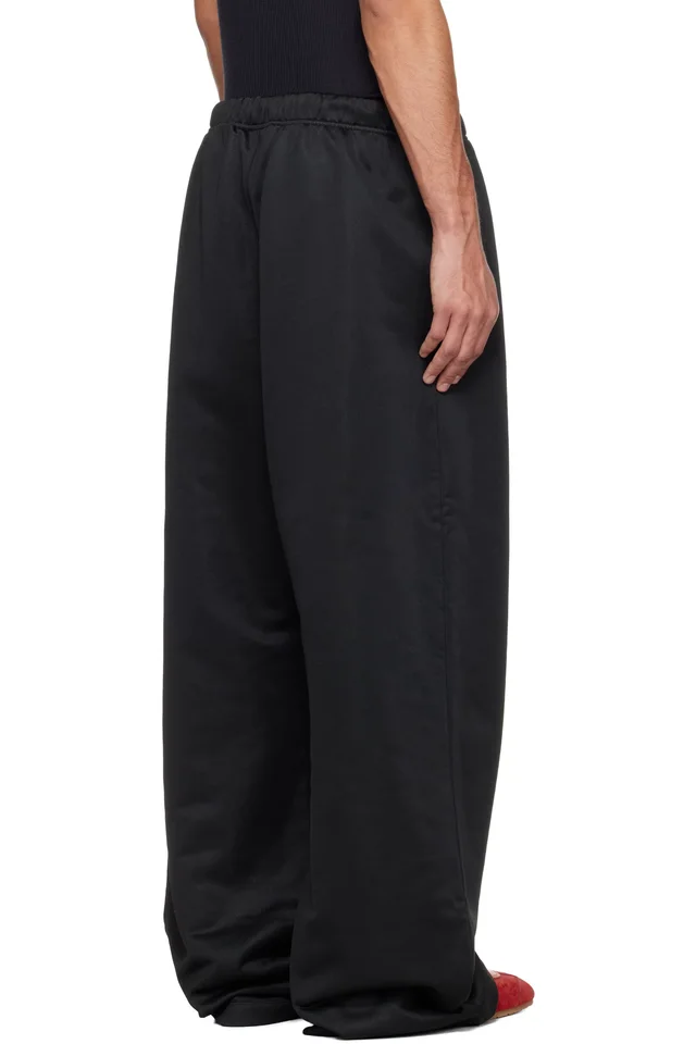 Fear of God ESSENTIALS Black Holiday Satin Fleece Lounge Sweatpants, photo 3 of 4 from SSENSE
