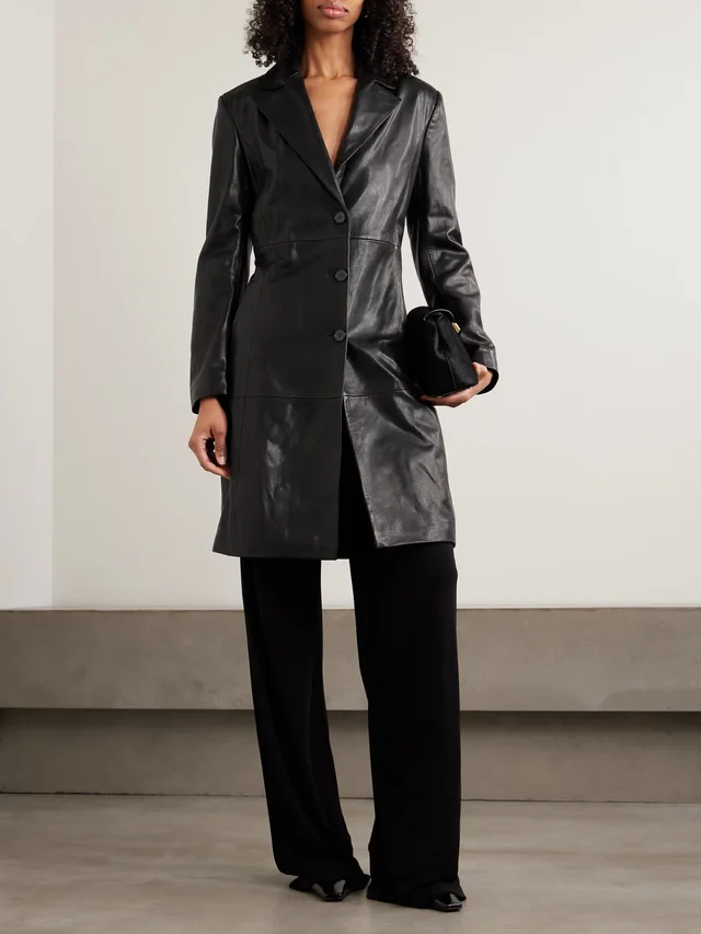 NOUR HAMMOUR Eames paneled leather jacket in Black, photo 2 of 2 from NET-A-PORTER (Canada)