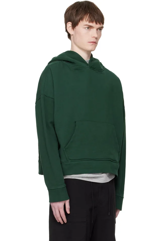 Entire Studios Green Heavy Hoodie, photo 2 of 4 from SSENSE