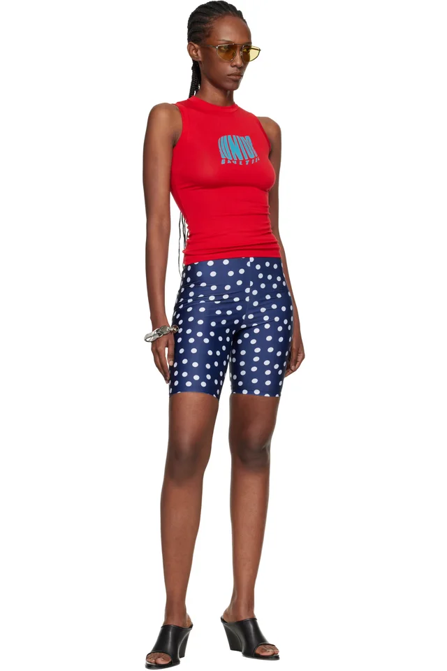 Jean Paul Gaultier Navy 'The Polka-Dot' Shorts, photo 4 of 4 from SSENSE