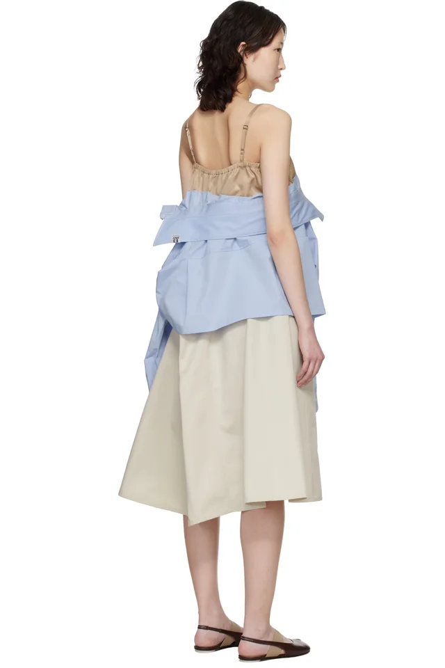 Maison MIHARA YASUHIRO Beige & Blue Shirts Combined Camisole, photo 3 of 4 from SSENSE