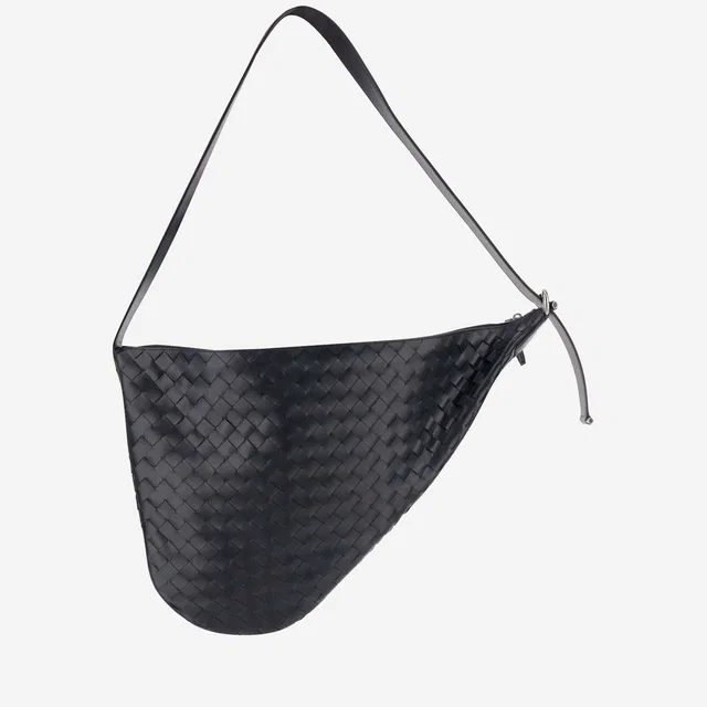 Bottega Veneta Virgule Shoulder Bag — Navy Calfskin in Navy Calfskin from HEWI