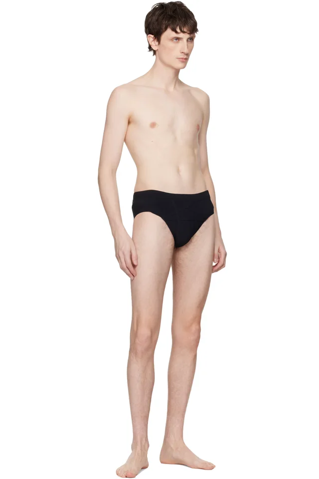 Rick Owens Black Temple Penta Swim Briefs, photo 4 of 4 from SSENSE